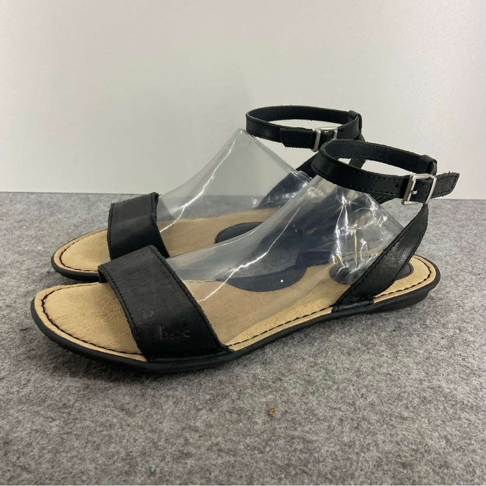 B.O.C by Born Women's Macedonia Fat Leather Sandals in Black Size 8